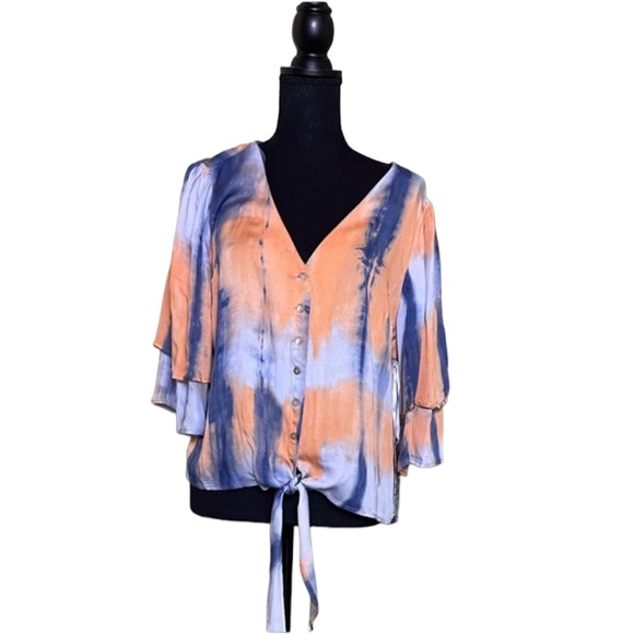 NWT Given Kale Tie Dye Blouse - Picture 2 of 13